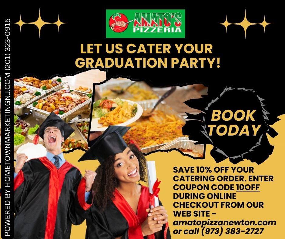 AMATO PIZZA graduation party catering 2025 1